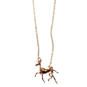 Gold Unicorn Pendant Necklace